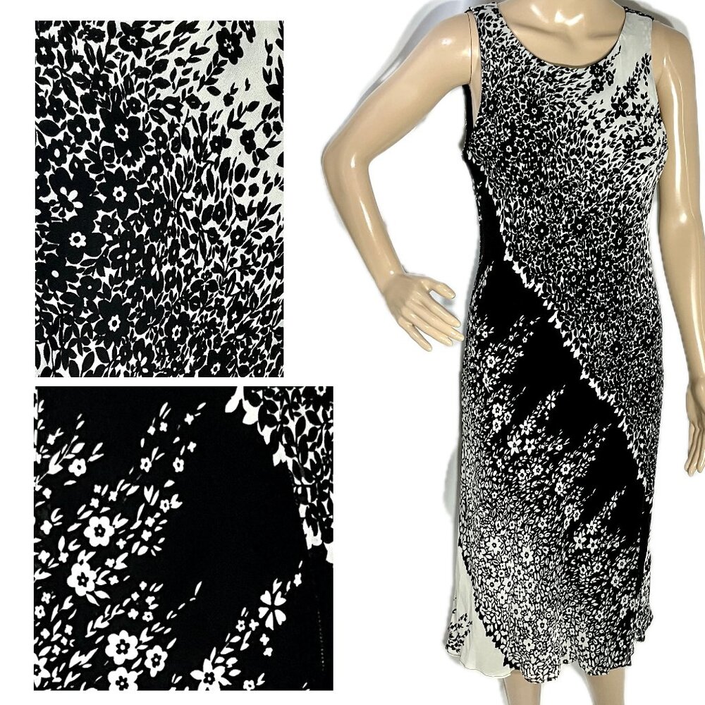 Positive Attitude Petite Sz 12 Black and White Maxi/Midi Dress Womens 12P
